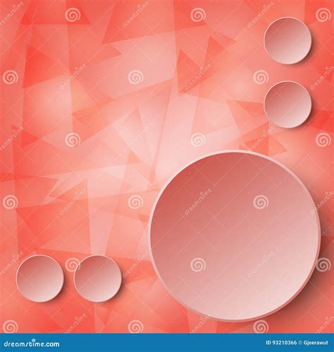 3d在透明红色三角玻璃马赛克摘要设计背景概念层数的红色纸圈子标签 库存例证 插画 包括有 纸张 墙纸 93210366