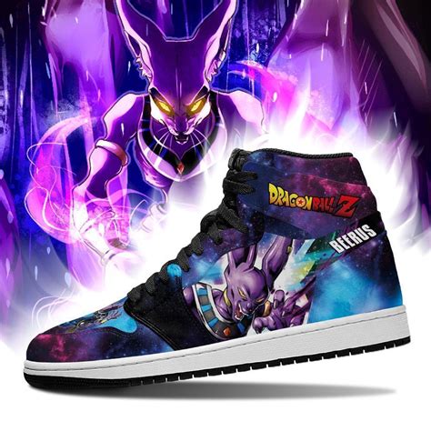 Beerus is the god of destruction of universe 7 in popular anime dragon ball super. Beerus Shoes Jordan Galaxy Dragon Ball Z Sneakers Anime Fan PT04 - GearAnime