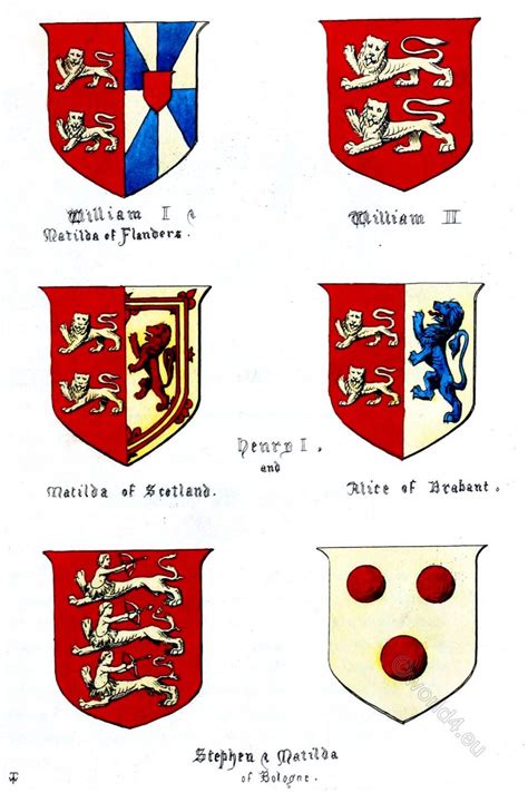 The Armorial Bearings Of The Monarchs Of The Royal House Of Normandy