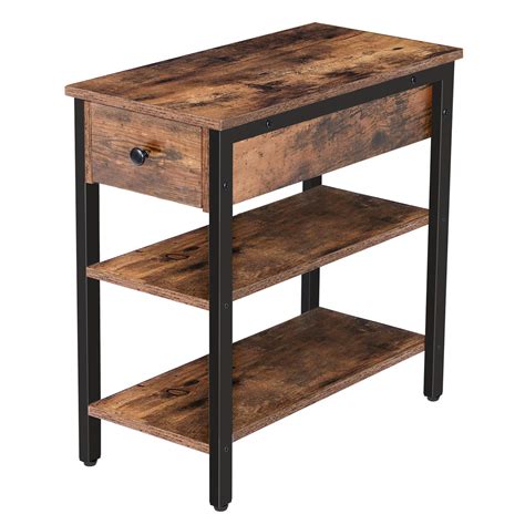 Buy Hoobro Side Table 3 Tier Nightstand With Drawer And 2 Storage
