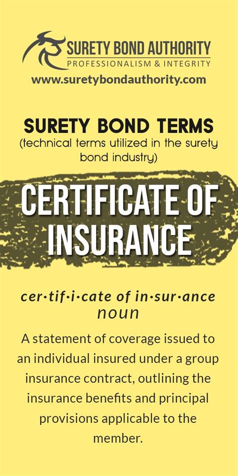 Continuing education details and course listing. What is a Certificate of Insurance? | Glossary, Bond ...