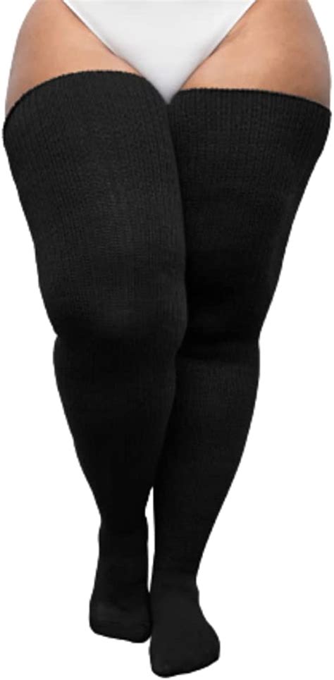 Thunda Thighs Plus Size Thigh High Socks Over The Knee High Boot Stockings Leg Warmers Extra