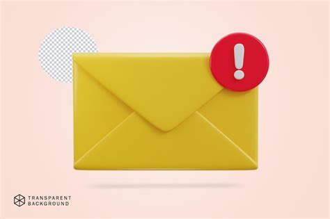 Premium Psd 3d Spam Email Envelope Icon Illustration