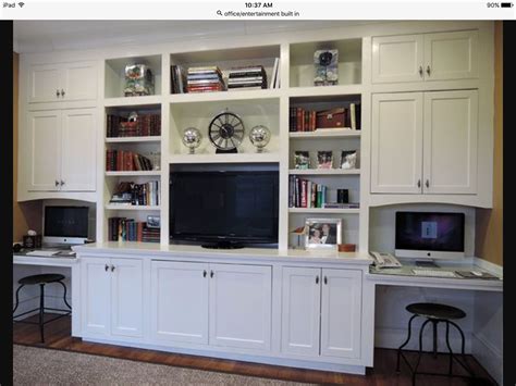 Wall Unit With Tv And Workstation Built In Desk And Entertainment Center