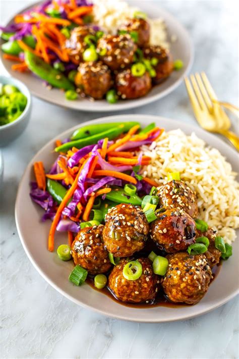 Sticky Teriyaki Chicken Meatballs And Rice The Girl On Bloor Recipe