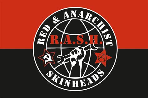 Rash Red And Anarchist Skinheads Flag Mbflag005
