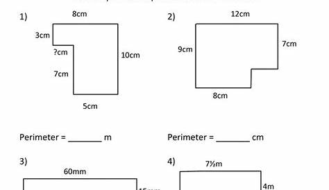 perimeter worksheet perimeter 5 | Mathématiques ce2, Aire et périmètre