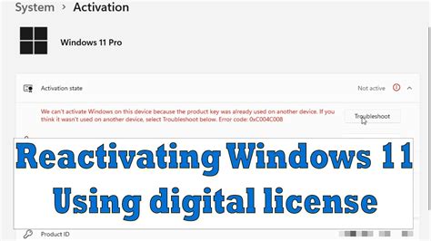 How To Activate Windows 11 Using Digital License Reactivate Windows