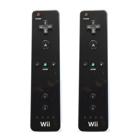 X2 Official Genuine Nintendo Wii Remote Controller Black Baxtros
