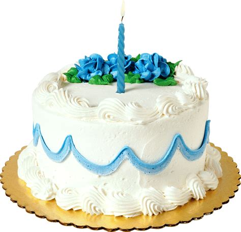 White Cake Blue Candle Png Illustration Clipart Cake Png