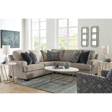 Signature Design By Ashley Bovarian 2 Piece L Shaped Sectional In Stone