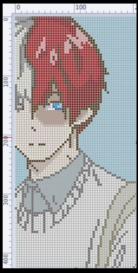 Todoroki In 2020 Anime Pixel Art Pixel Art Pattern Pixel Art Grid