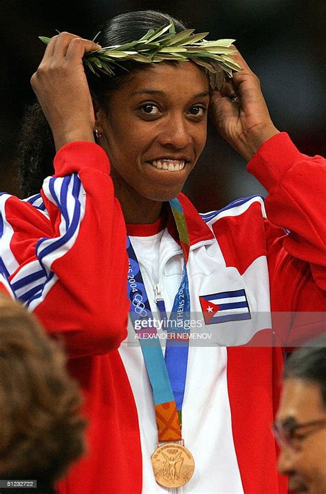 Cuban Volleyball Player Zoila Barros Fernandez Celebrate Her Bronze