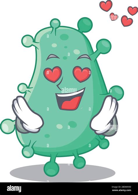 Cute Agrobacterium Tumefaciens Cartoon Character Has A Falling In Love