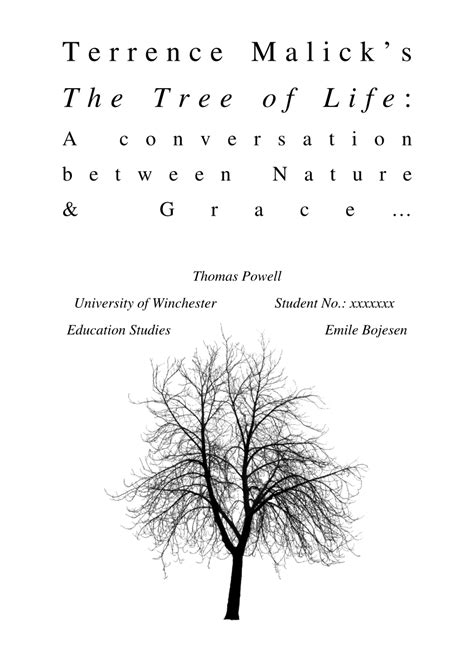 Pdf Terrence Malicks The Tree Of Life A Conversation Between Nature