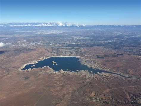 Aerial Shot Of Lake Mathews Stock Image Image Of Mathews Aerial