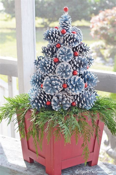 How To Make Pine Cone Christmas Trees Cottage At The
