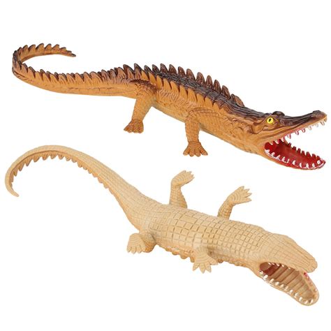 Mgaxyff Plastic Crocodile Toy Soft Plastic Crocodile Reptile Animal