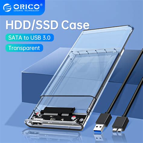 ORICO Transparent HDD Case SATA To USB Hard Drive Case External HDD