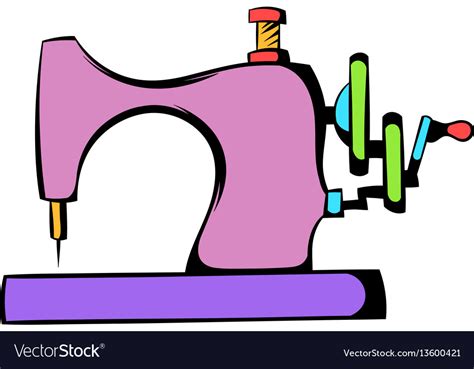 Sewing Machine Icon Cartoon Royalty Free Vector Image