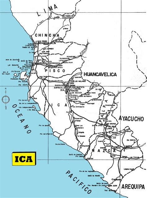 La Historia De Ica Mapa De La RegiÓn Ica Con Sus 5 Provincias