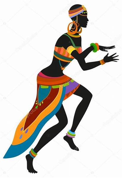 African Dancing Woman Dance Ritual Afro Ethnic