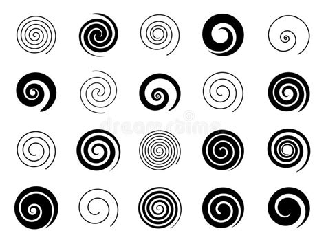 Espiral Blanco Y Negro Ilustración Del Vector Ilustración De