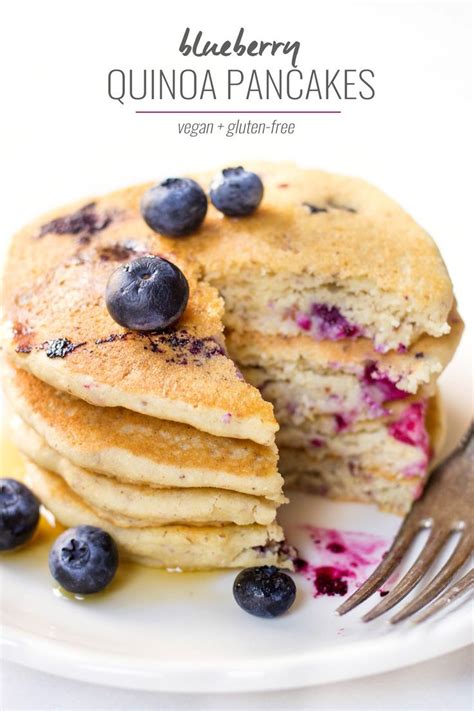 Fluffy Vegan Blueberry Quinoa Pancakes Recipe Quinoa Pancakes
