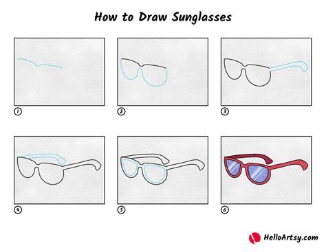 How To Draw Sunglasses Helloartsy