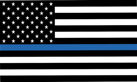Police Thin Blue Line American Flag Decal