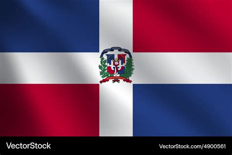 Dominican Republic Flag Royalty Free Vector Image