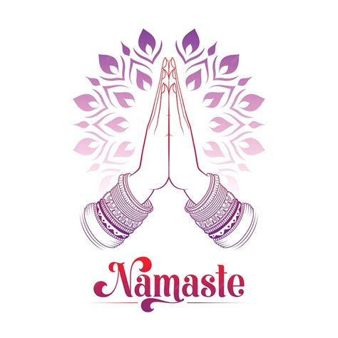 Premium Vector Namaste Greeting Background Design Template