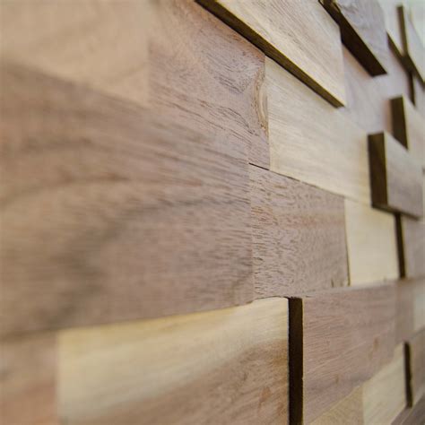 Wallure Striped Walnut Wide Sleek Natural Wooden Wall Panel