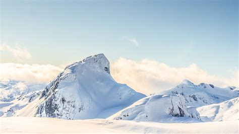 Download Wallpaper 1920x1080 Mountain Peak Height Snowy White