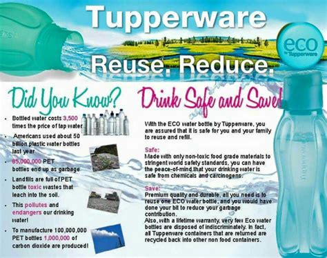 Maybe you would like to learn more about one of these? Reduce Reuse Recycle Use BPA FREE Tupperware Eco Water ...