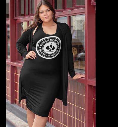 Qos Tank Dress Sexy Black Queen Of Spades Tank Top Dress New Etsy