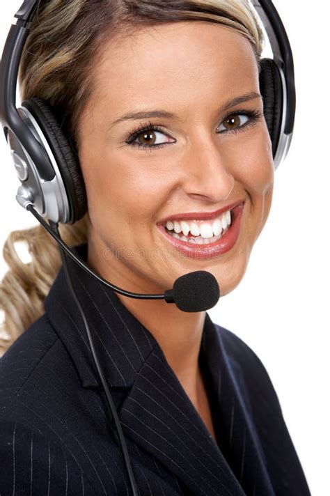 Call Center Woman Stock Photo Image Of Global Person
