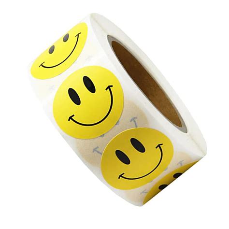 Smiley Face Sticker 100 1000pcs For Kids Reward Sticker Yellow Dots