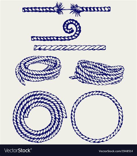 Nautical Rope Knots Royalty Free Vector Image Vectorstock