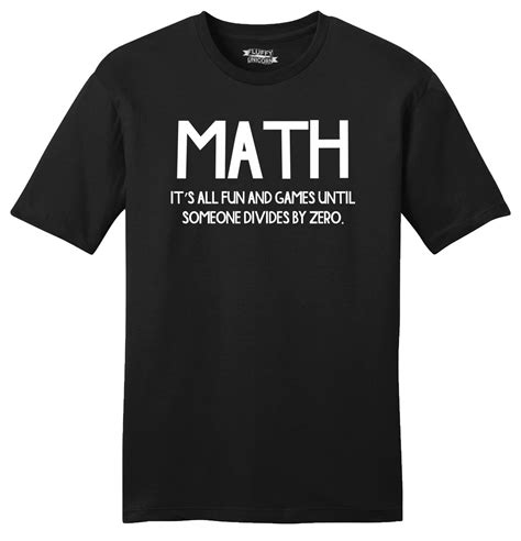 Funny Math Mens Soft T Shirt Division College Math Teacher Humor Tee