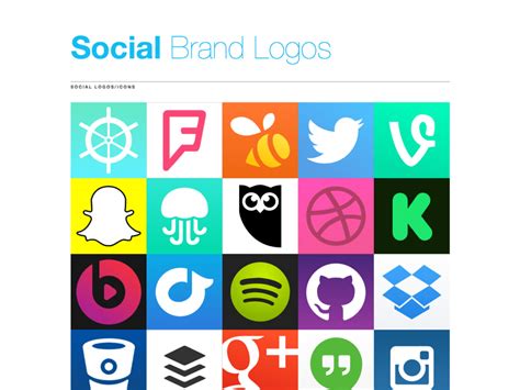 Social Media Brand Logos Sketch Freebie Download Free Resource For