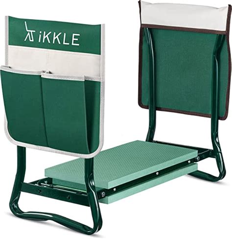 Ikkle Garden Kneeler Seat With Handles 330lb 150kg Support Heavy Duty Garden Bench With Garden