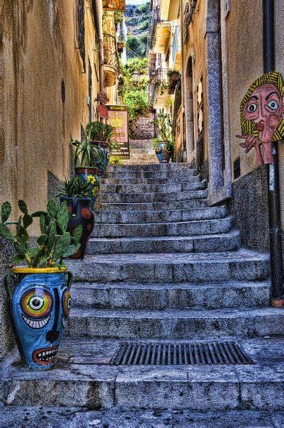 Taormina Stairway Sicily Sicily Italy Italy