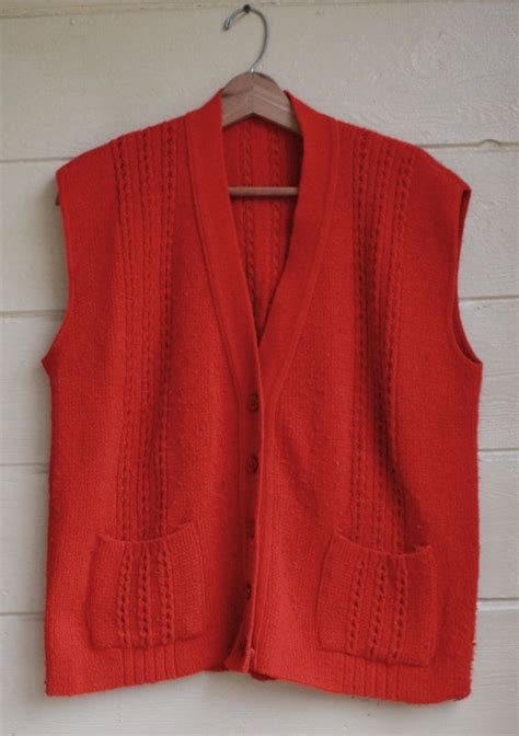 vintage red sweater vest cable knit sweater red sweater etsy cable knit sweater womens red