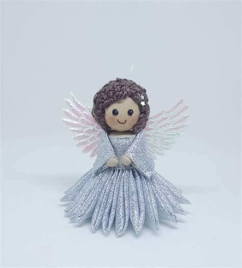 Christmas Angel Holiday Decor Silver Angel Xmas Tree Etsy