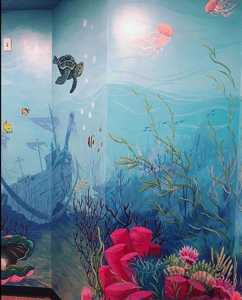 Underwater Mural Underwater Mural Ocean Mural Underwater Mural Painting