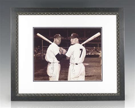 Joe Dimaggio And Mickey Mantle Signed Photograph
