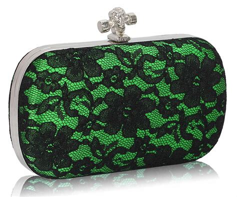 Wholesale Classy Green Ladies Lace Evening Clutch Bag