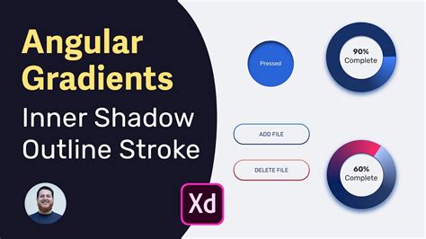 Angular Gradient Circular Graph With Inner Shadow And Outline Stroke