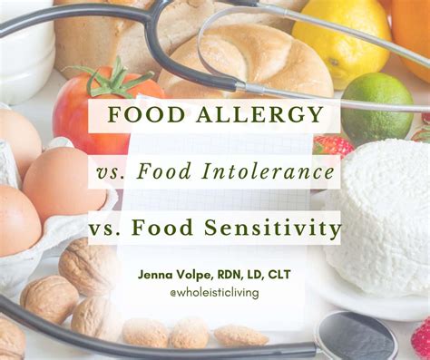 Food Allergy Vs Intolerance Vs Sensitivity Jenna Volpe Rdn Ld Clt